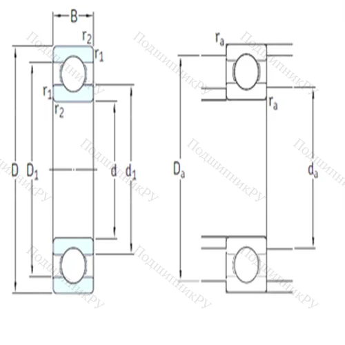 Подшипник шариковый радиальный 627-2RSLTN 9/HC 5C 3WTF 1 от производителя  SKF