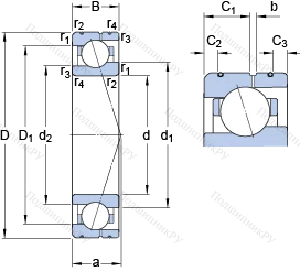 Подшипник 71908 CE/HCP 4AL
