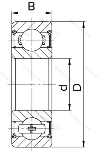 Шариковый однорядный подшипник 80205 (6205 ZZ) в Чебоксарах