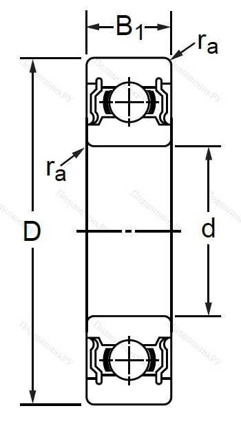 Дюймовый шариковый подшипник RLS 4 2RS (LJ 1/2-2RS) в Чебоксарах