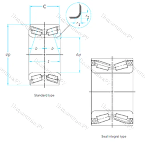 Подшипник роликовый радиально-упорный BTHB 1861887A/Q от производителя  SKF