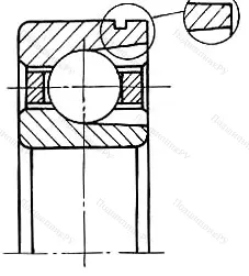 Модификация подшипника 85-170308ЕШ5 размер 40x90x23 от производителя  ГПЗ-1