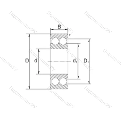 Подшипник шариковый радиально-упорный 3803