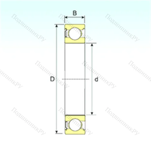 Подшипник шариковый радиальный 6032-Z от производителя  ISB