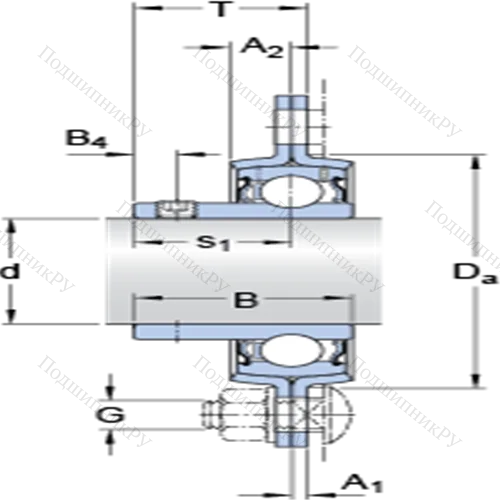 Фланцевые подшипниковые узлы типа Y (литой корпус, круглый фланец, крепление стопорными винтами) PF 45 RM