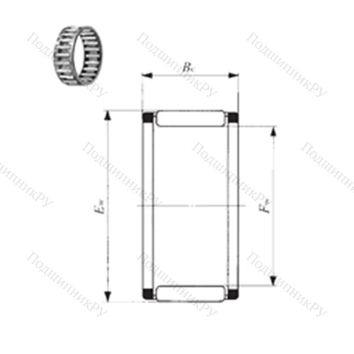 Подшипник игольчатый радиальный KT 324519 от производителя  IKO
