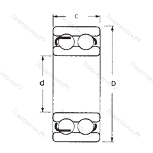 Подшипник шариковый радиальный 4312-2RS