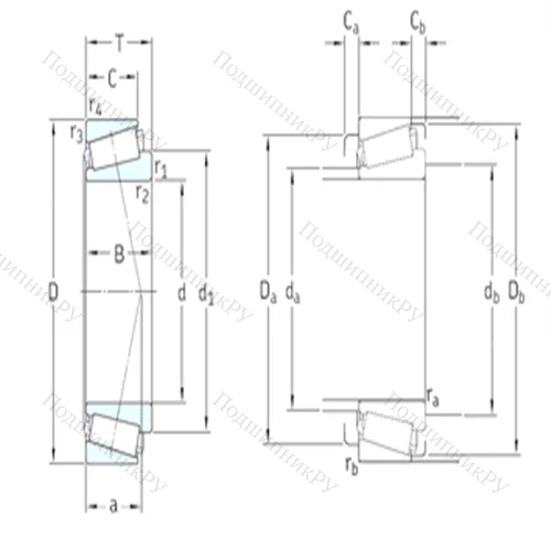 Подшипник роликовый радиально-упорный 32938 от производителя  SKF Подшипник роликовый радиально-упорный 32938 от производителя  SKF