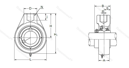 Подшипниковый узел UCHA 205 (UCHB 205) в Чебоксарах