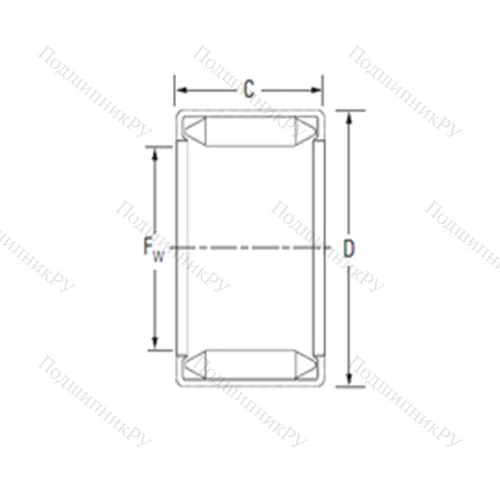 Подшипник игольчатый радиальный B 3216 от производителя  KOYO Подшипник игольчатый радиальный B 3216 от производителя  KOYO