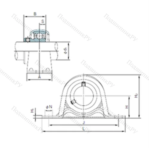 Подшипниковый узел шариковый радиальный BPP 6
