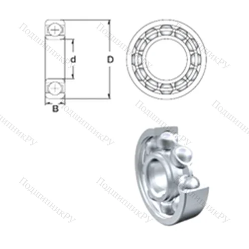 Подшипник шариковый радиальный 6010