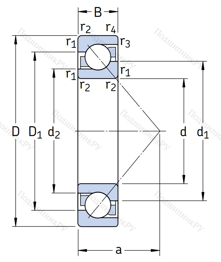 Однорядный шариковый подшипник