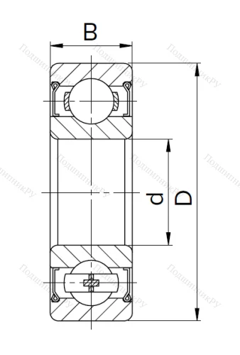 Миниатюрный шариковый подшипник 80026 T (626 ZZT) в Чебоксарах