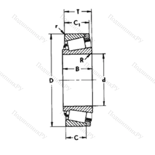 Подшипник роликовый радиально-упорный 331459B от производителя  SKF Подшипник роликовый радиально-упорный 331459B от производителя  SKF