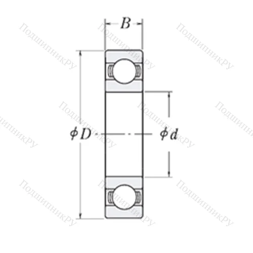 Подшипник шариковый радиальный MJ 1.3/8