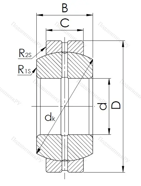 Шарнирный подшипник GE 55 ES в Чебоксарах