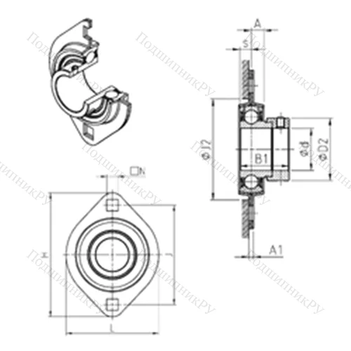 Подшипниковый узел шариковый радиальный