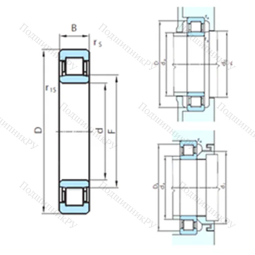 Подшипник роликовый радиальный NU 1052