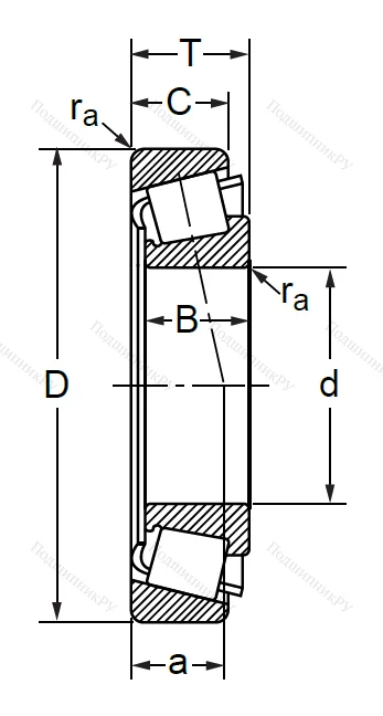 Конический роликовый подшипник 7509-6 A в Чебоксарах