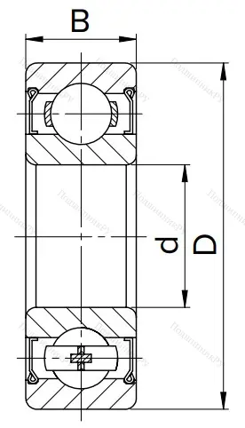 Шариковый однорядный подшипник 80101 (6001 ZZ) в Чебоксарах
