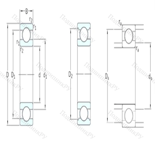 Подшипник шариковый радиальный 6201 от производителя  SKF