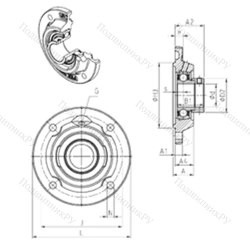 Подшипниковый узел шариковый радиальный ESFEE 210