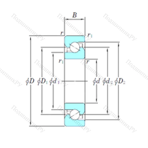 Подшипник шариковый упорно-радиальный SAC 50100B от производителя  KOYO