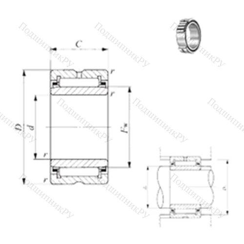 Подшипник игольчатый радиальный NA 4972