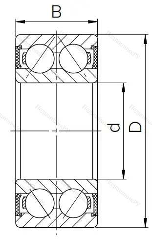 Радиально-упорный шариковый подшипник 3056215 2RS (3215 A 2RSTN) в Чебоксарах