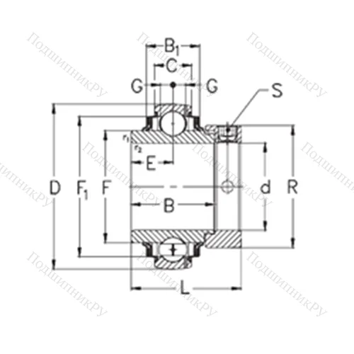 Подшипник шариковый радиальный GE 100-KRRB