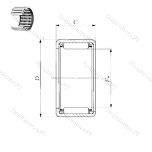 Подшипник игольчатый радиальный BA 118 Z от производителя  IKO Подшипник игольчатый радиальный BA 118 Z от производителя  IKO