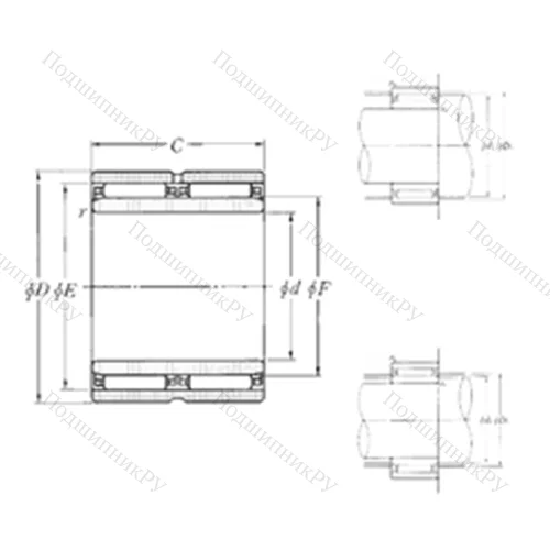 Подшипник игольчатый радиальный NAO-10?22?20ZW
