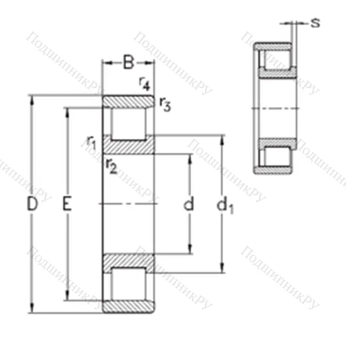 Подшипник роликовый радиальный N 210-E-M 6