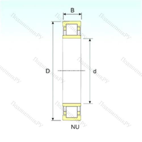 Подшипник роликовый радиальный NU 10/750