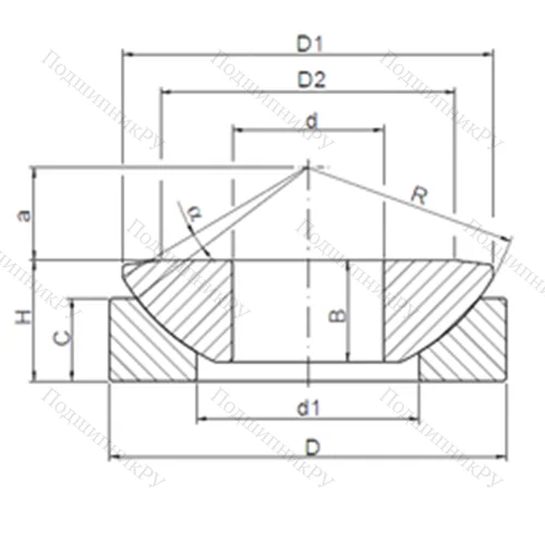 Подшипник скольжения сферический GW 070 от производителя  CX