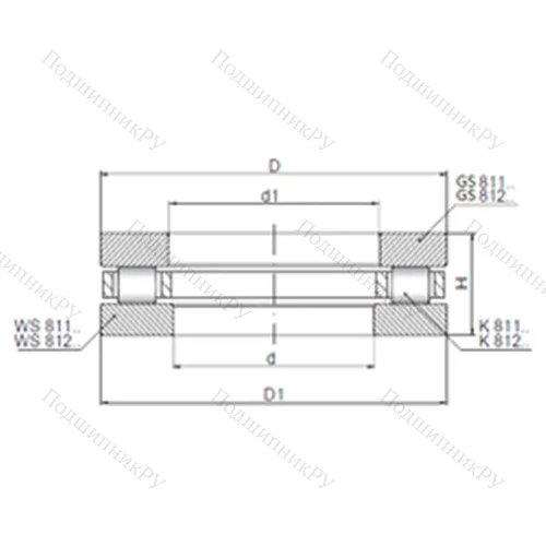 Подшипник роликовый упорный 811/500 от производителя  CX