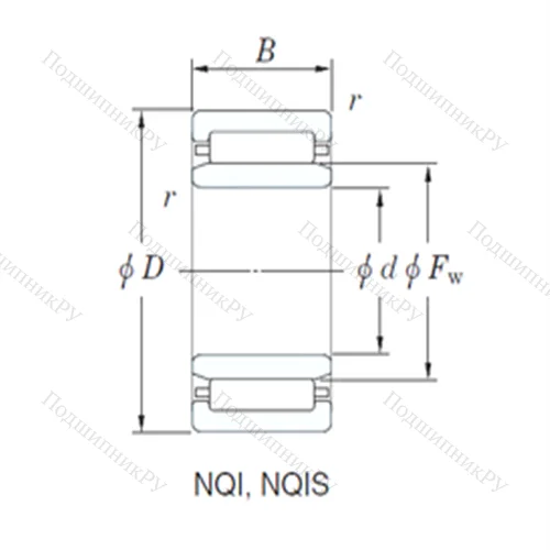 Подшипник игольчатый радиальный NQIS 45/22