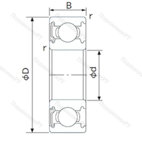 Подшипник шариковый радиальный 6009NKE