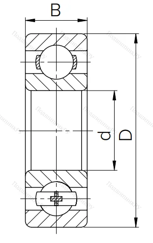 Шариковый однорядный подшипник 124 (6024) в Чебоксарах