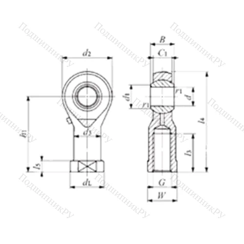 Подшипник скольжения сферический PHSA 10 от производителя  IKO