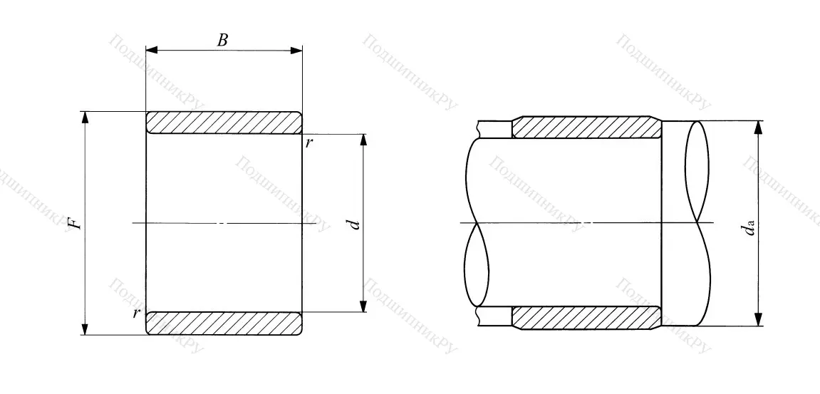 Игольчатый подшипник подшипник LRTZ 758555 (IKO)