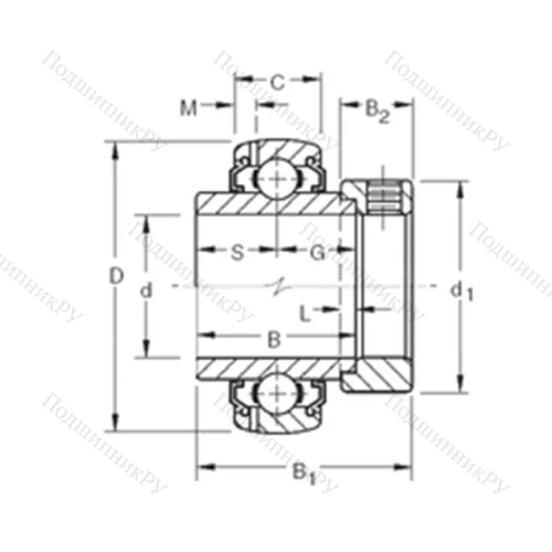 Подшипник шариковый радиальный G 1206KLLB
