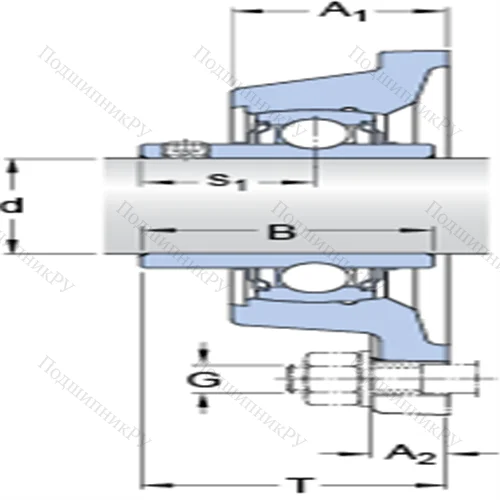 Фланцевые подшипниковые узлы типа Y с прямоугольным фланцем для высоких температур FY 1.1/2 TF/VA 228