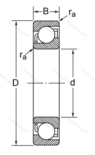 Радиально-упорный шариковый подшипник 7311 ACM/DT (446311 Л ГОСТ) в Чебоксарах