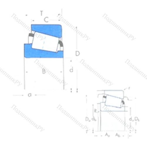 Подшипник роликовый радиально-упорный 14116/14283 от производителя  TIMKEN