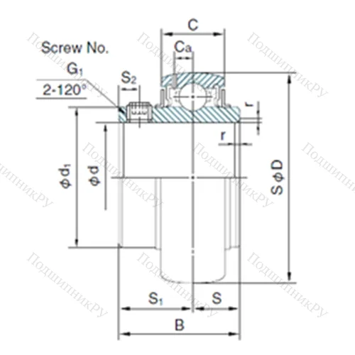 Подшипник шариковый радиальный MUC 207