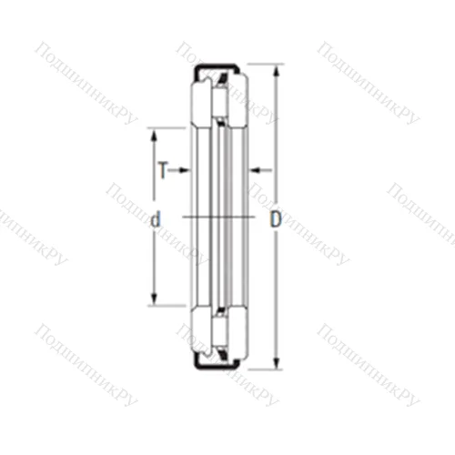 Подшипник игольчатый упорный AXZ 5,5 6 14