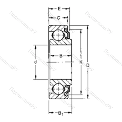 Подшипник шариковый радиальный 37KL