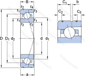 Подшипник 7018 CE/HCP 4AL